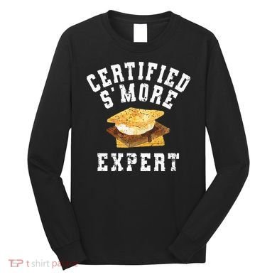 Funny S'more Lover Meme Certified Smore Expert Long Sleeve Shirt