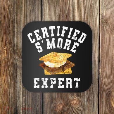 Funny S'more Lover Meme Certified Smore Expert Coaster