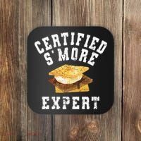 Funny S'more Lover Meme Certified Smore Expert Coaster thumb 0
