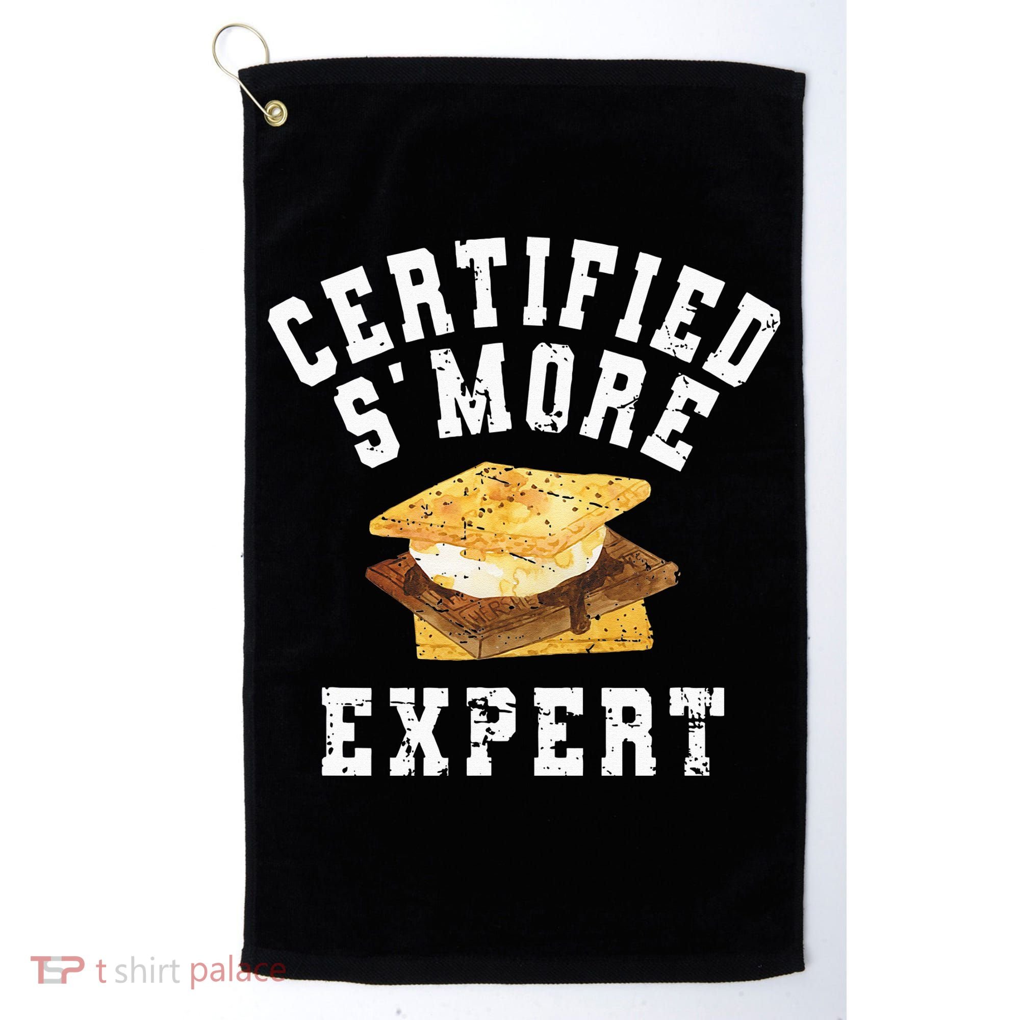 Funny S'more Lover Meme Certified Smore Expert Golf Towel