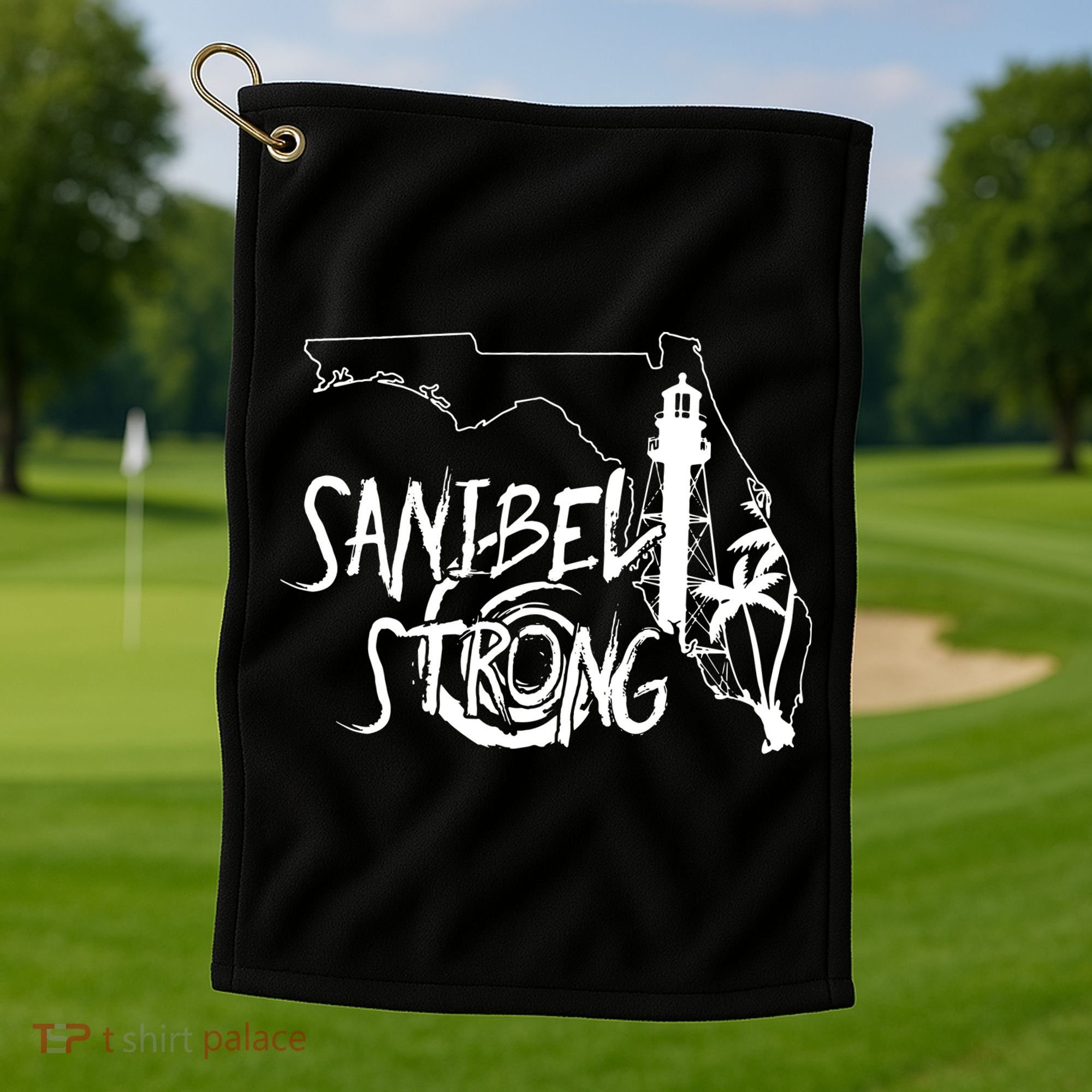 Florida Strong Lighthouse Florida Donation Golf Towel