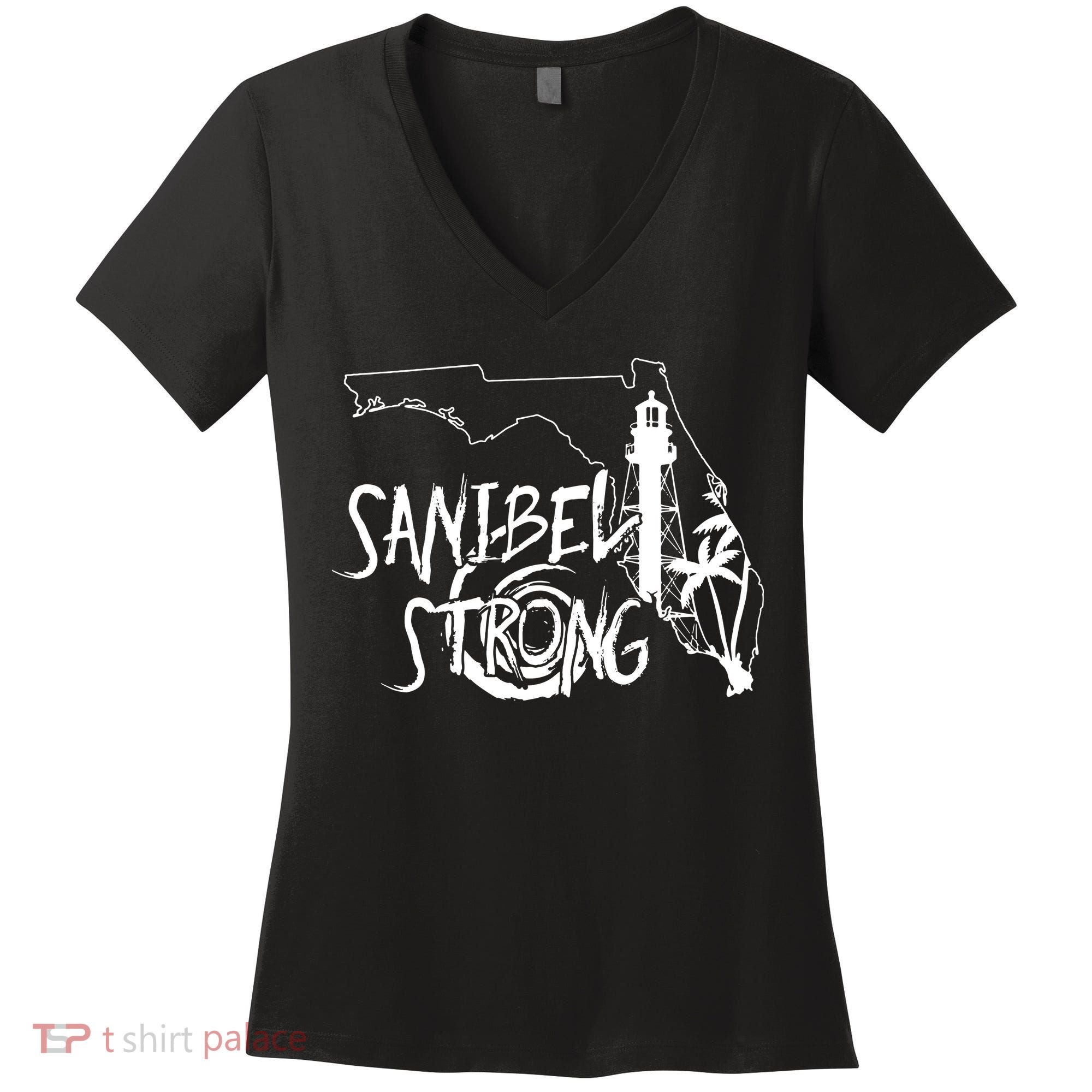 Florida Strong Lighthouse Florida Donation Women's V-Neck T-Shirt