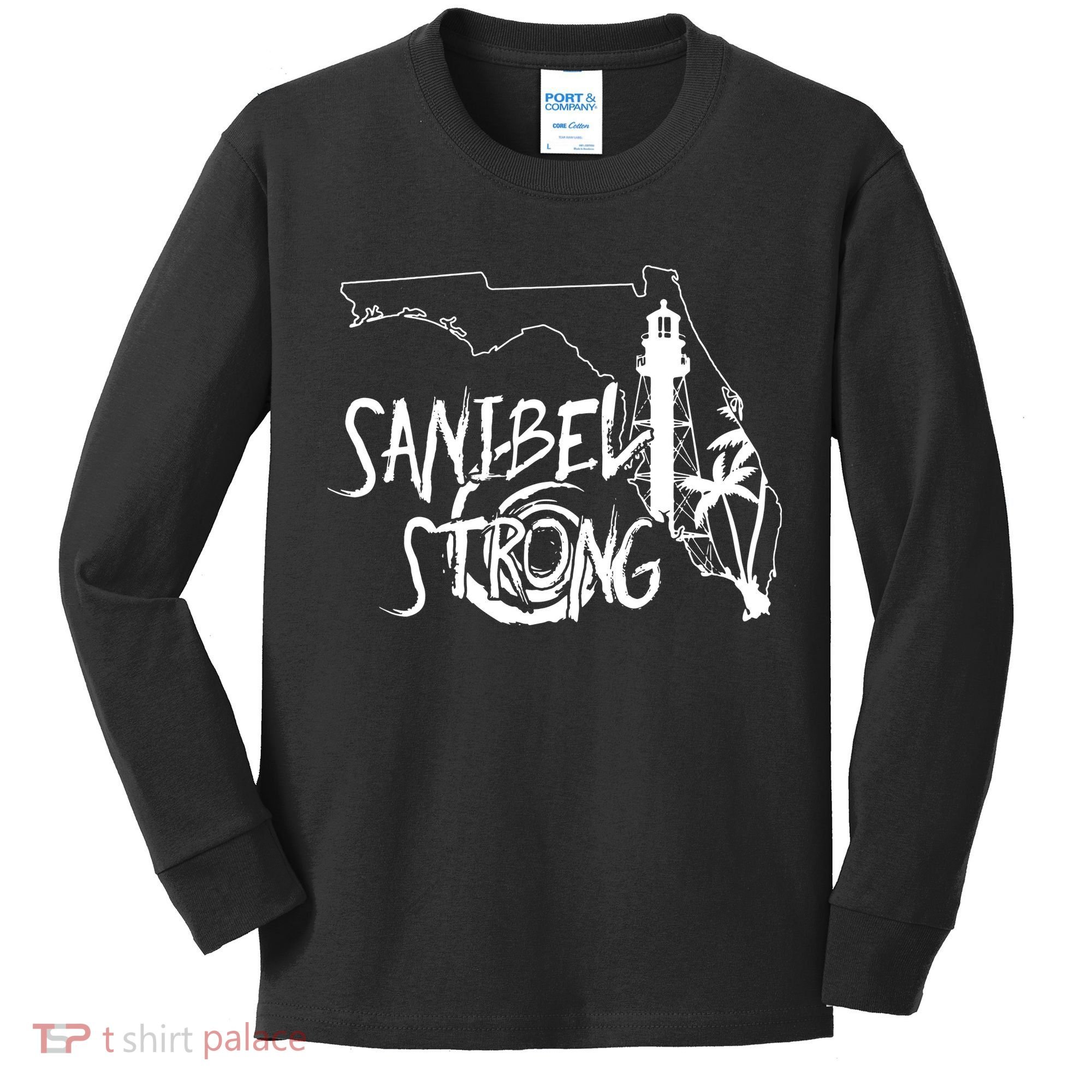 Florida Strong Lighthouse Florida Donation Kids Long Sleeve Shirt