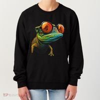 Funny Smart Looking Lizard With Glasses Women's Sweatshirt thumb 0