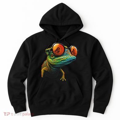 Funny Smart Looking Lizard With Glasses Hoodie