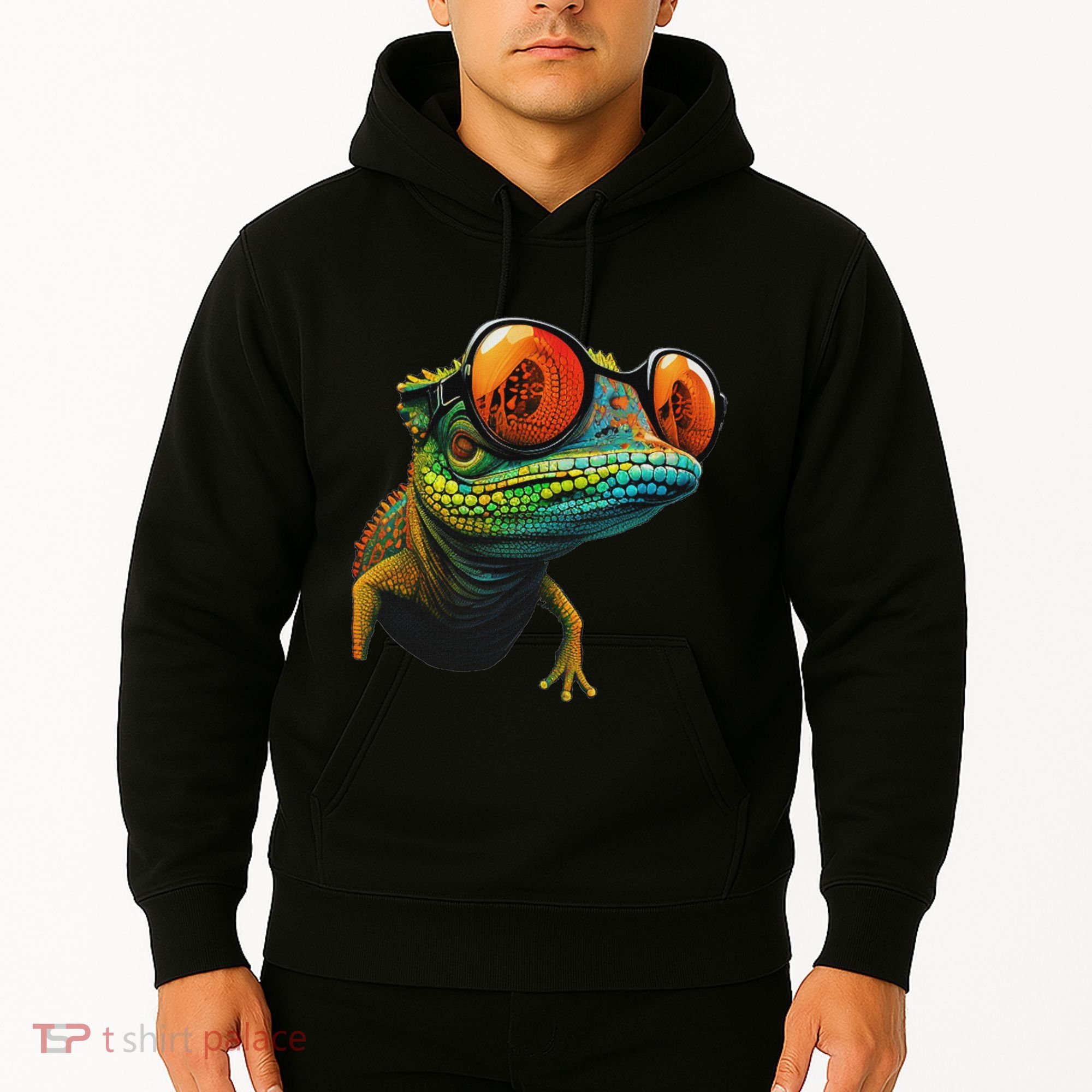 Funny Smart Looking Lizard With Glasses Hoodie