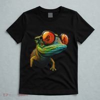 Funny Smart Looking Lizard With Glasses T-Shirt thumb 5