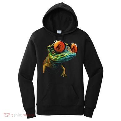 Funny Smart Looking Lizard With Glasses Women's Hoodie