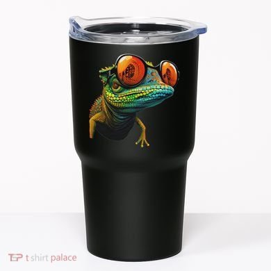 Funny Smart Looking Lizard With Glasses Tumbler