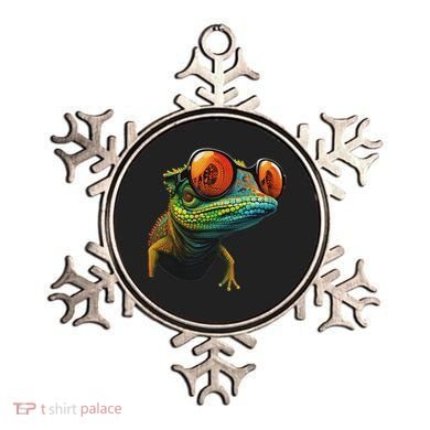 Funny Smart Looking Lizard With Glasses Ornament