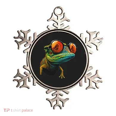 Funny Smart Looking Lizard With Glasses Ornament