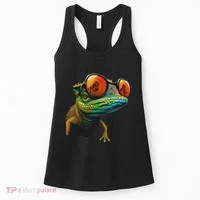 Funny Smart Looking Lizard With Glasses Women's Tank Top thumb 0