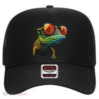 Funny Smart Looking Lizard With Glasses Hat thumb 0