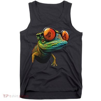 Funny Smart Looking Lizard With Glasses Tank Top