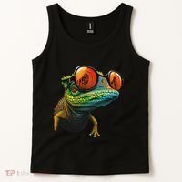 Funny Smart Looking Lizard With Glasses Tank Top thumb 2