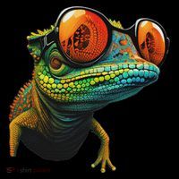 Funny Smart Looking Lizard With Glasses Tank Top thumb 6