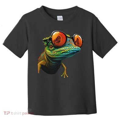 Funny Smart Looking Lizard With Glasses Toddler T-Shirt