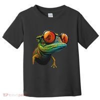 Funny Smart Looking Lizard With Glasses Toddler T-Shirt thumb 0