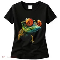 Funny Smart Looking Lizard With Glasses Women's T-Shirt thumb 0