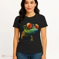 Funny Smart Looking Lizard With Glasses Women's T-Shirt thumb 4
