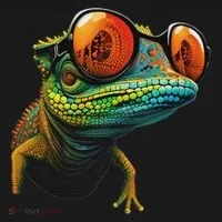 Funny Smart Looking Lizard With Glasses Women's T-Shirt thumb 6