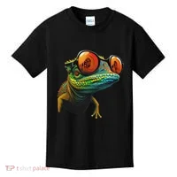 Funny Smart Looking Lizard With Glasses Kids T-Shirt thumb 0