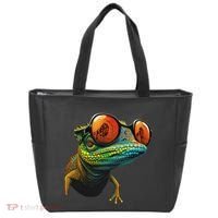 Funny Smart Looking Lizard With Glasses Tote Bag thumb 0