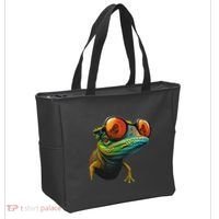 Funny Smart Looking Lizard With Glasses Tote Bag thumb 2