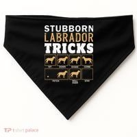 Funny Stubborn Labrador Retriever Dog Tricks Black Lab Gifts USA-Made Doggie Bandana thumb 0