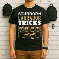 Funny Stubborn Labrador Retriever Dog Tricks Black Lab Gifts T-Shirt thumb 6