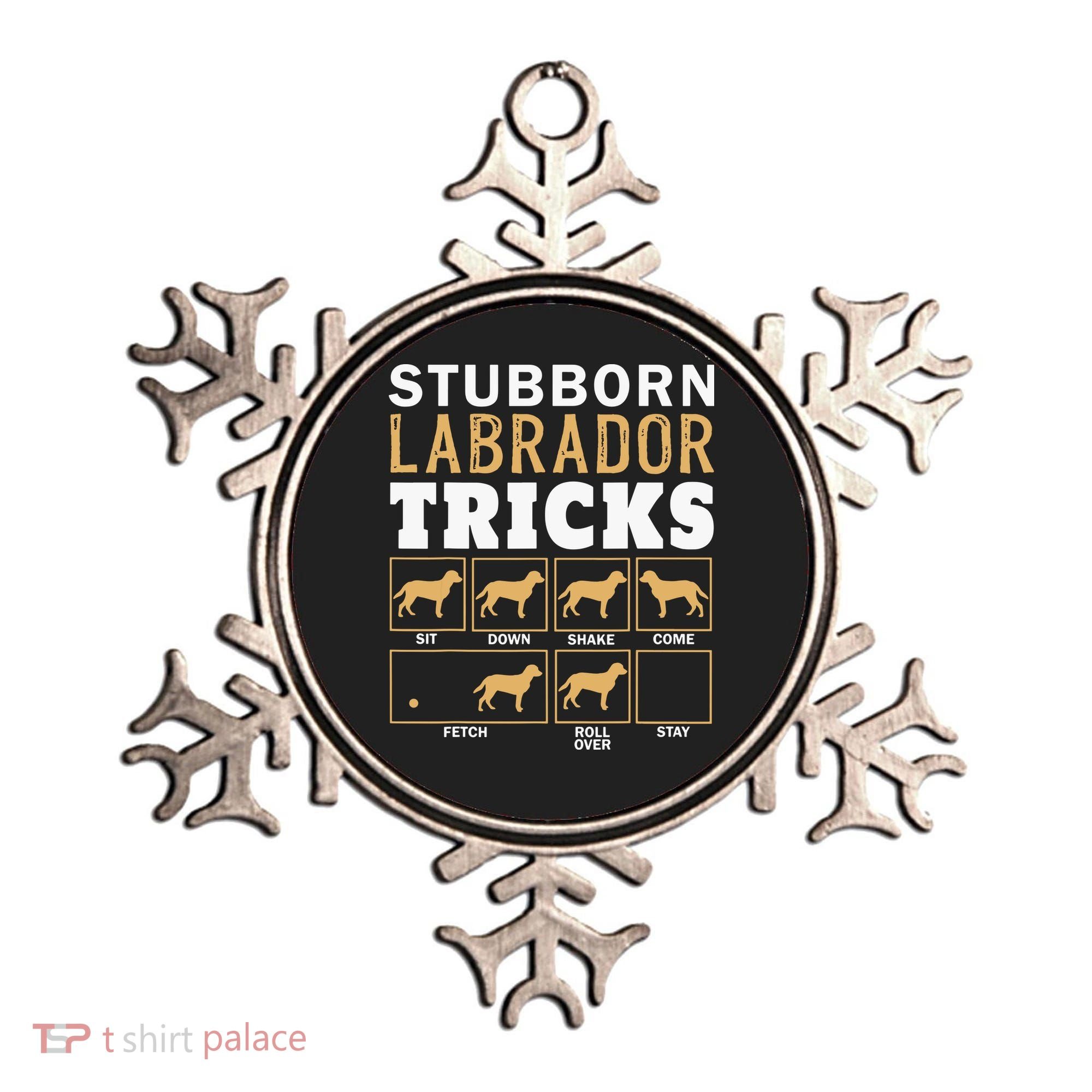 Funny Stubborn Labrador Retriever Dog Tricks Black Lab Gifts Ornament