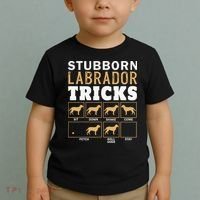 Funny Stubborn Labrador Retriever Dog Tricks Black Lab Gifts Toddler T-Shirt thumb 2