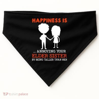 Funny Sibling Little Brother Lil Sister USA-Made Doggie Bandana