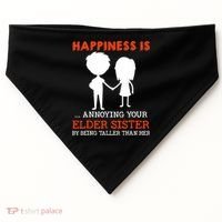 Funny Sibling Little Brother Lil Sister USA-Made Doggie Bandana thumb 0