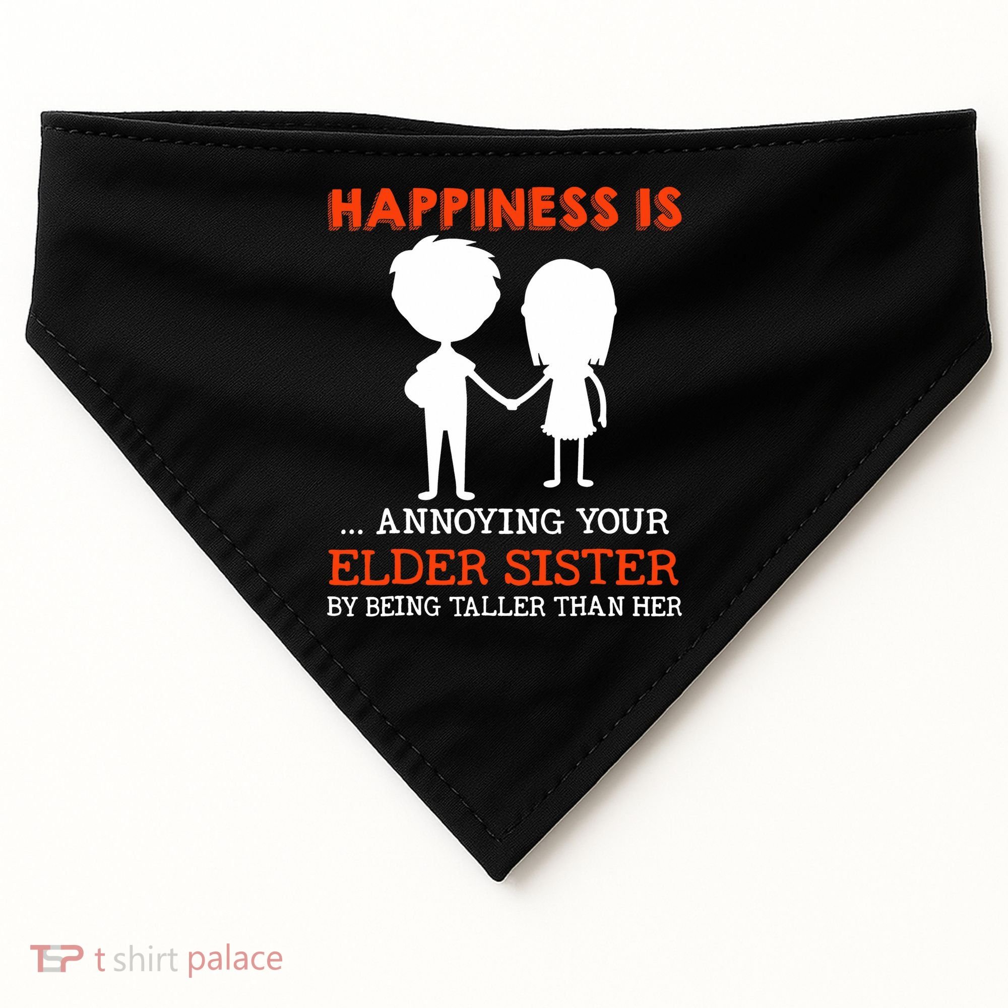 Funny Sibling Little Brother Lil Sister USA-Made Doggie Bandana