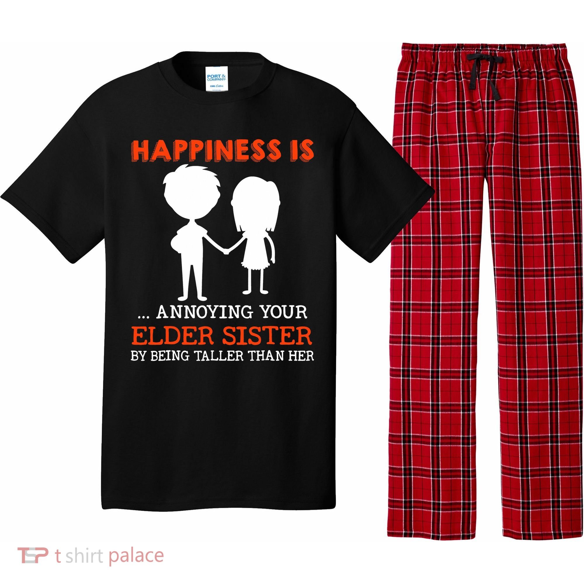 Funny Sibling Little Brother Lil Sister Pajama Set