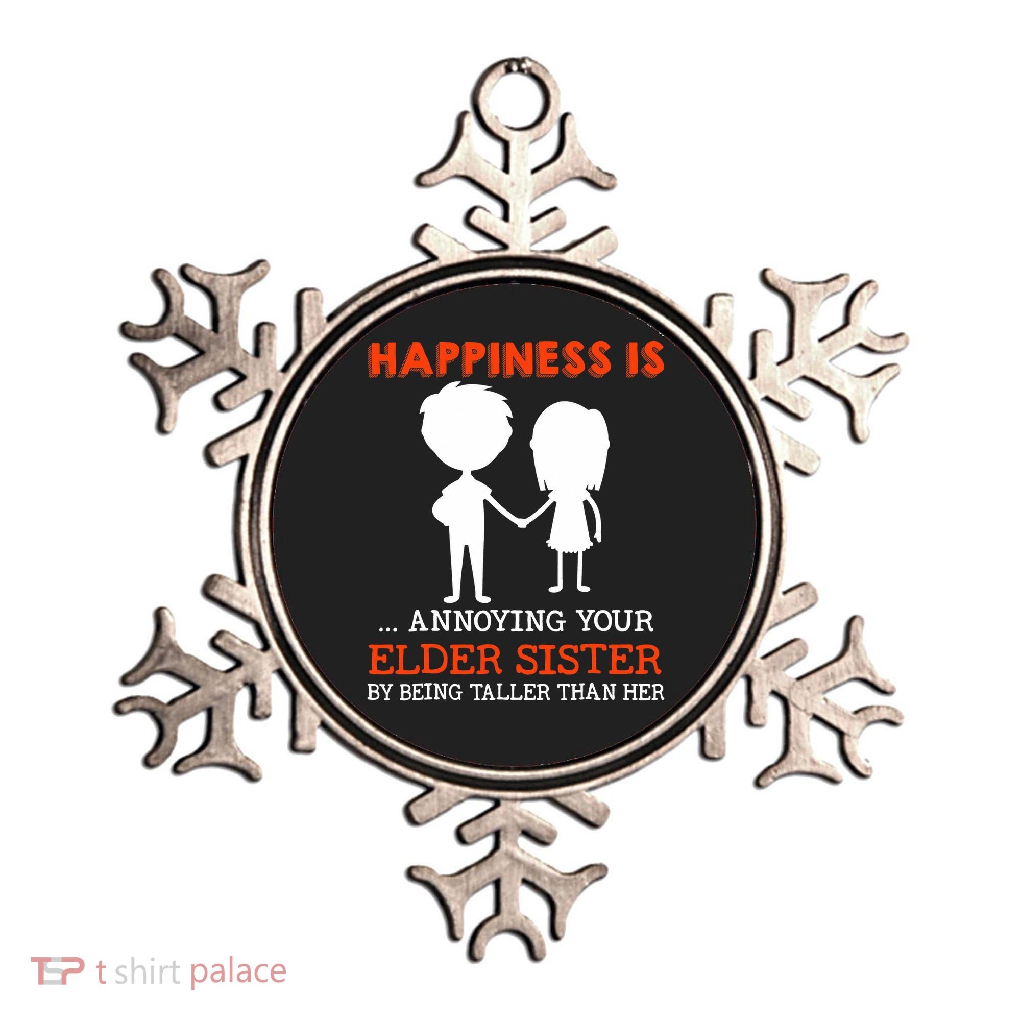 Funny Sibling Little Brother Lil Sister Ornament