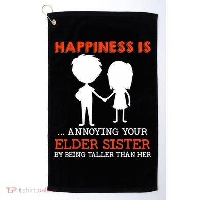 Funny Sibling Little Brother Lil Sister Golf Towel