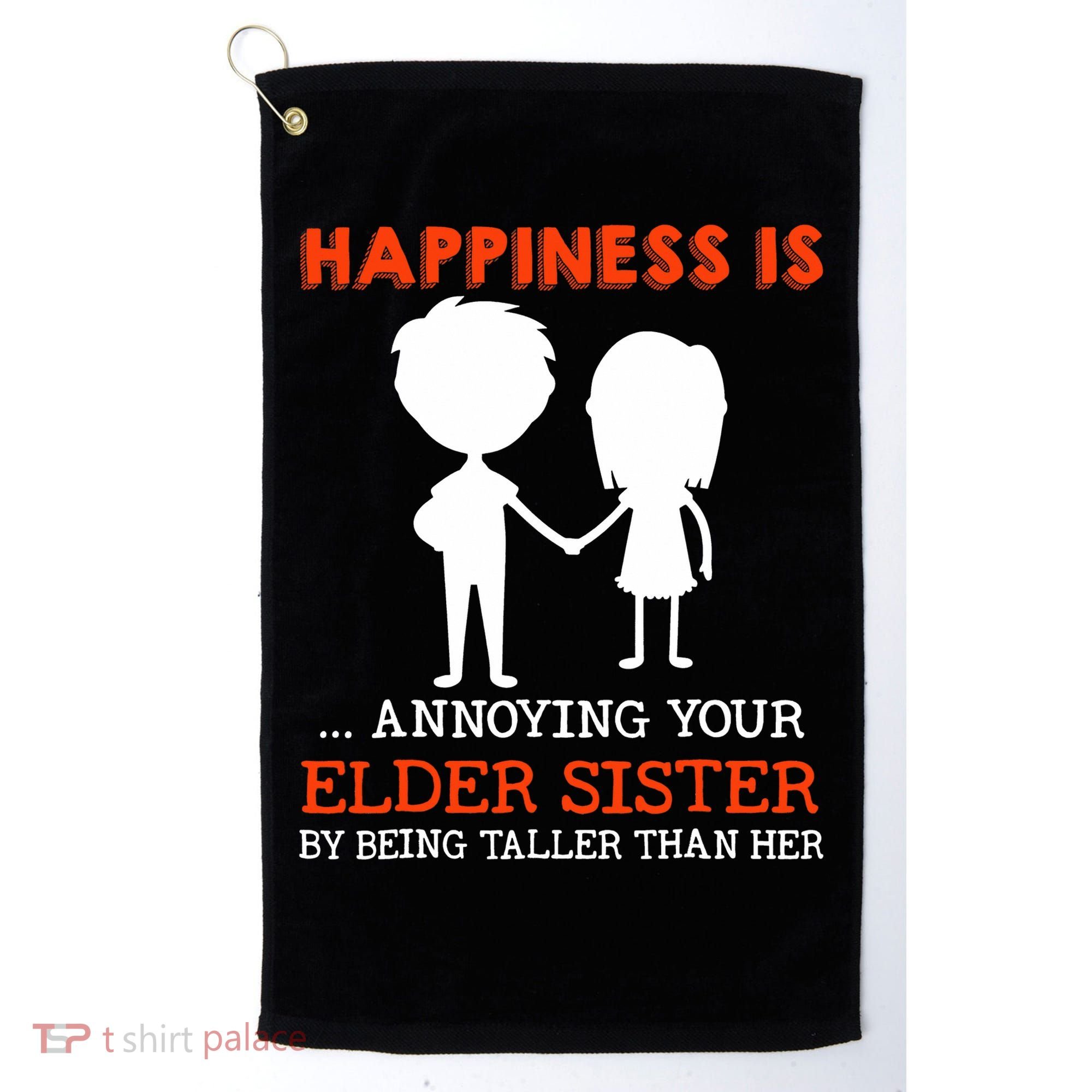 Funny Sibling Little Brother Lil Sister Golf Towel
