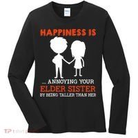 Funny Sibling Little Brother Lil Sister Women's Long Sleeve Shirt thumb 0