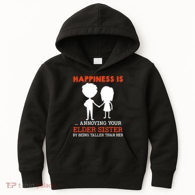 Funny Sibling Little Brother Lil Sister Kids Hoodie