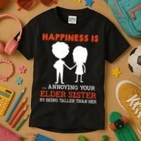 Funny Sibling Little Brother Lil Sister Kids T-Shirt thumb 3