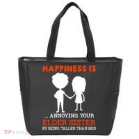 Funny Sibling Little Brother Lil Sister Tote Bag thumb 0