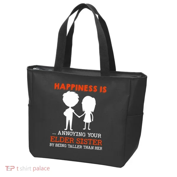 Funny Sibling Little Brother Lil Sister Tote Bag