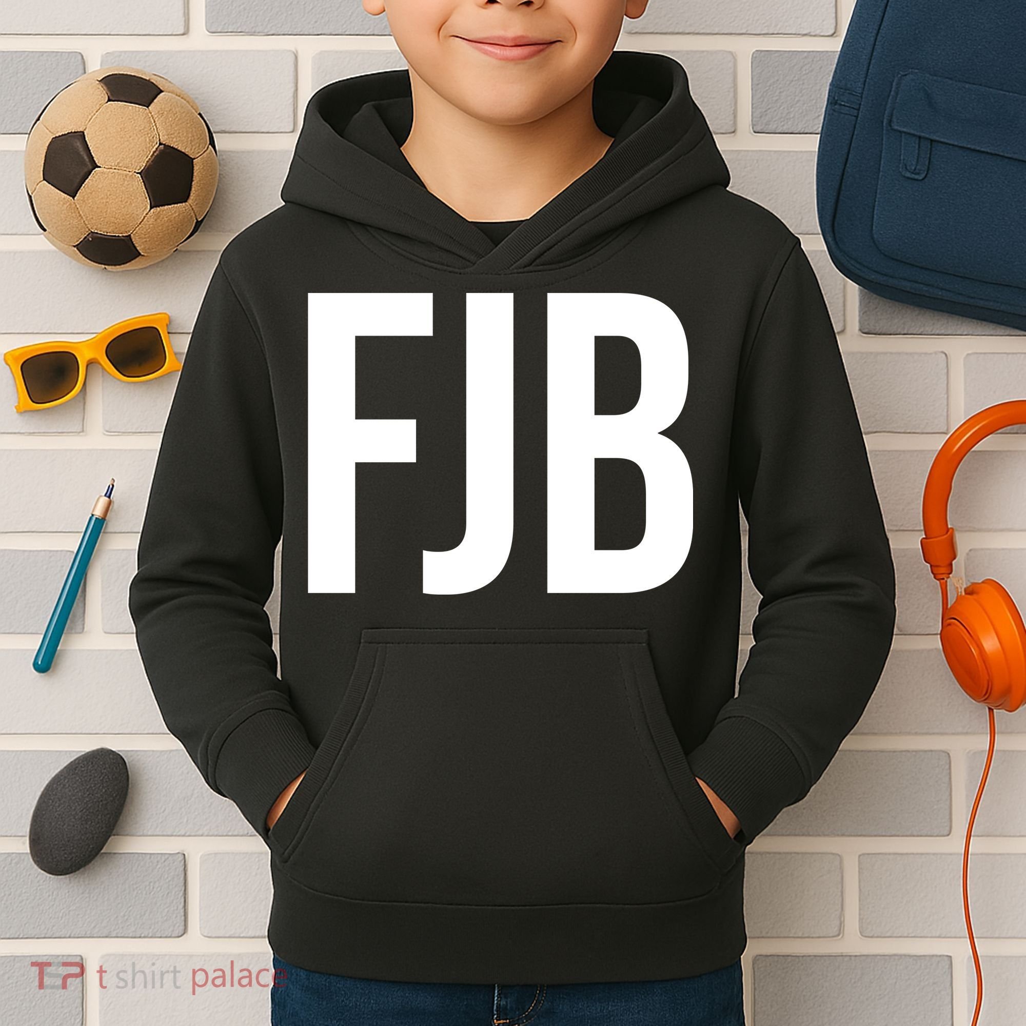 FJB Simple Logo (F!ck Joe Biden) Kids Hoodie