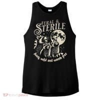 Feral & Sterile Living Wild And Womb Free Funny Racoon Ladies PosiCharge Tri-Blend Wicking Tank thumb 0