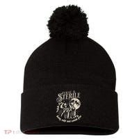 Feral & Sterile Living Wild And Womb Free Funny Racoon Pom Pom 12in Knit Beanie thumb 0