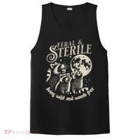 Feral & Sterile Living Wild And Womb Free Funny Racoon PosiCharge Competitor Tank thumb 0