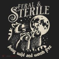 Feral & Sterile Living Wild And Womb Free Funny Racoon Hat thumb 2