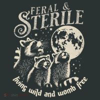 Feral & Sterile Living Wild And Womb Free Funny Racoon Infant Baby Jersey Bodysuit thumb 2